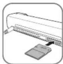 AGFA AS 1110 - Introduzir um cartão de armazenamento de dados no aparecido - 1