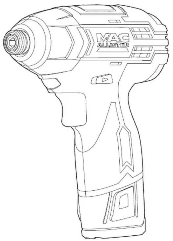 MAC ALLISTER MEID108Li - Clé à chocol sans fil 10,8 V - 1