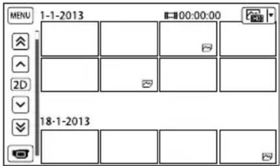 SONY DEV30 - Seleccione una imagen que desea visualizar con el multiselector y, a continuación, pulse el centro del selector. - 1