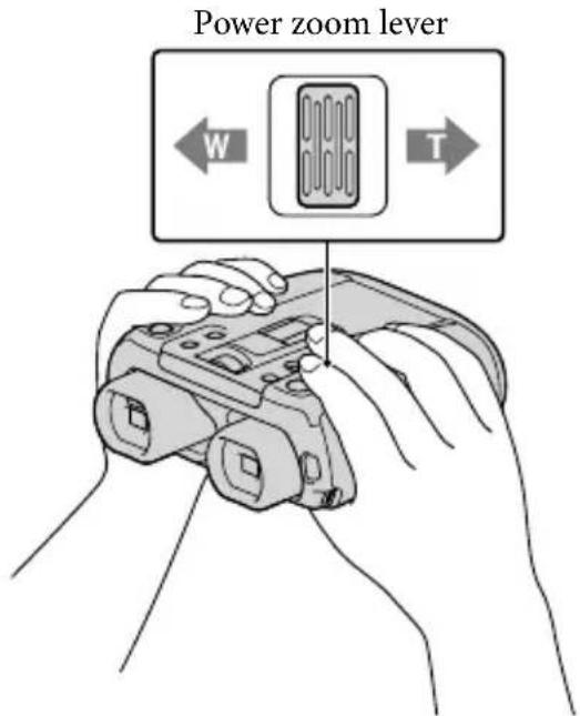 SONY DEV30 - Hold this product with both hands and aim it at the subject. - 1