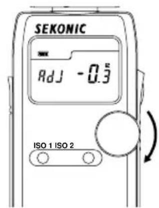 SEKONIC FLash Master L358 - Comment changer la compensation d'exposition - 2