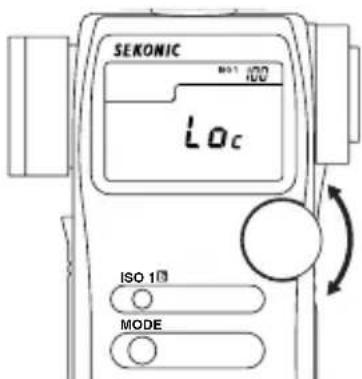 SEKONIC DualMaster L558 - Pour bloquer et annuler la valeur selectionnée et la valeur mesurée - 1