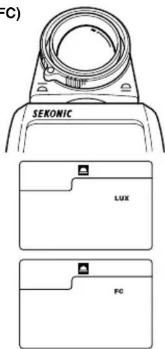 SEKONIC DualMaster L558 - Utilisation du L-558 en mesure incidente d'établissement (lux ou FC) - 1