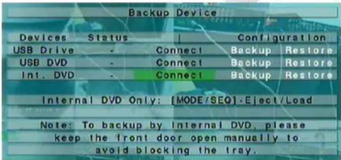 FRACARRO Milano 9.1 DVR - Backup: - 2