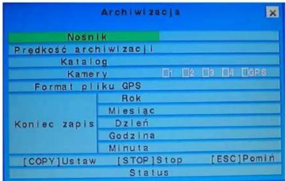 FRACARRO Firenze 16.7 DVR - Archiwizacja: - 1