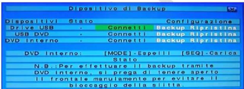 FRACARRO Firenze 16.7 DVR - Backup: - 2