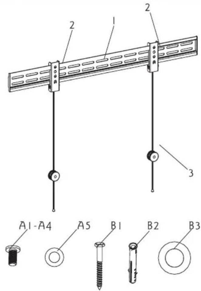 Biltema 24792 - VÄGGFÄSTE 32"-65" - 7