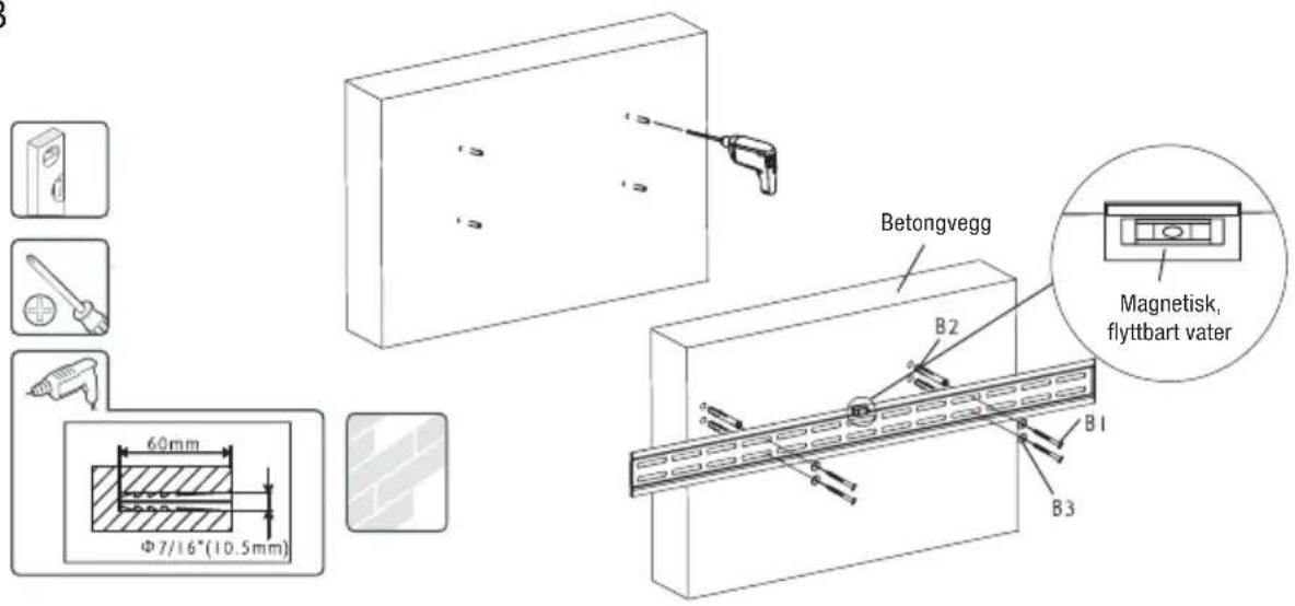 Biltema 24792 - VEGGFESTE 32"-65" - 3