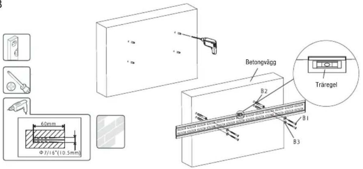 Biltema 24792 - VÄGGFÄSTE 32"-65" - 3