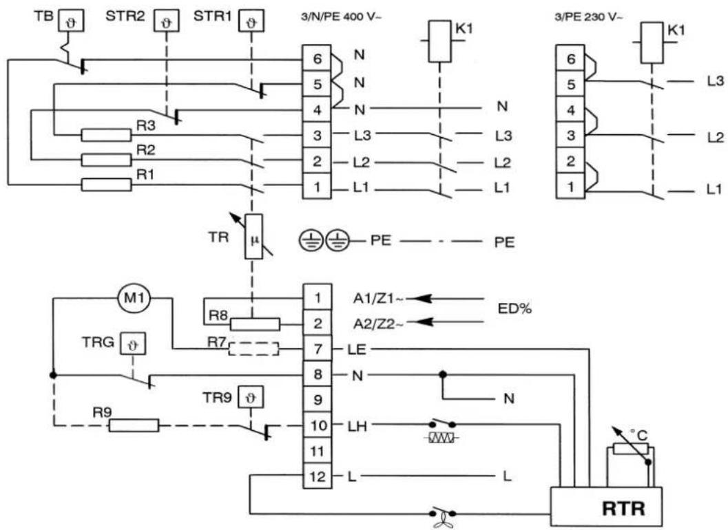 DIMPLEX VFMI30 - Schaltbild Schéma de câblage Schakelschema Esquema de conexiones - 2