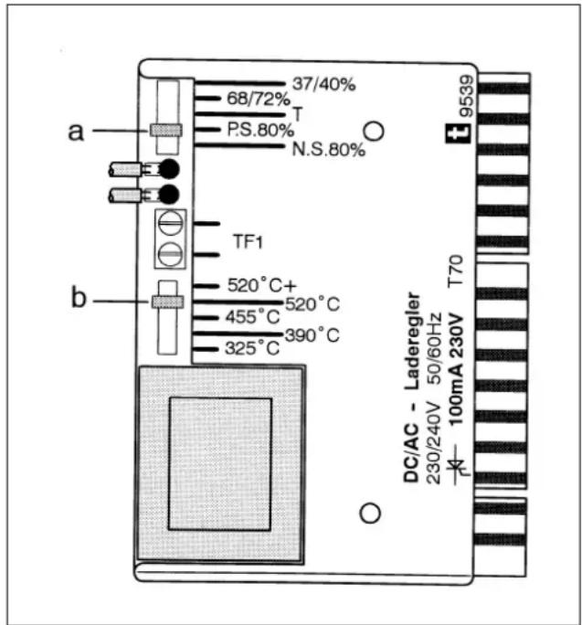DIMPLEX VFDi 20C - Temperaturas de desconexión del regulador de carga - 1