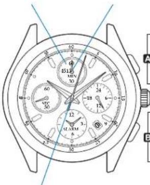 Hugo Boss Governor 1513487 - How to use the Chronograph functions: - 1