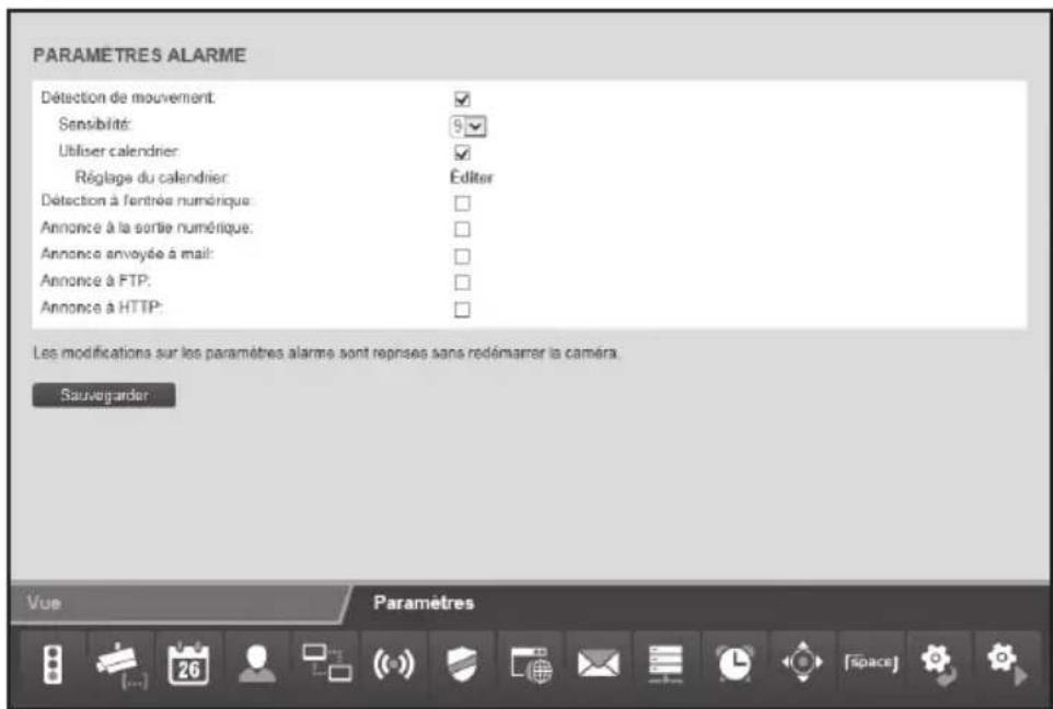 Maginon IPC100 AC - Réglages de l'alarme - 1