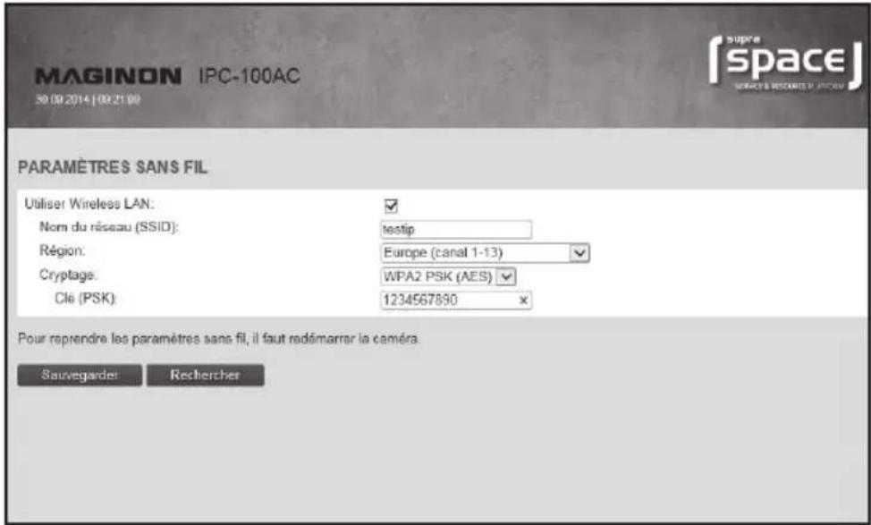 Maginon IPC100 AC - Réglages sans fil - 1