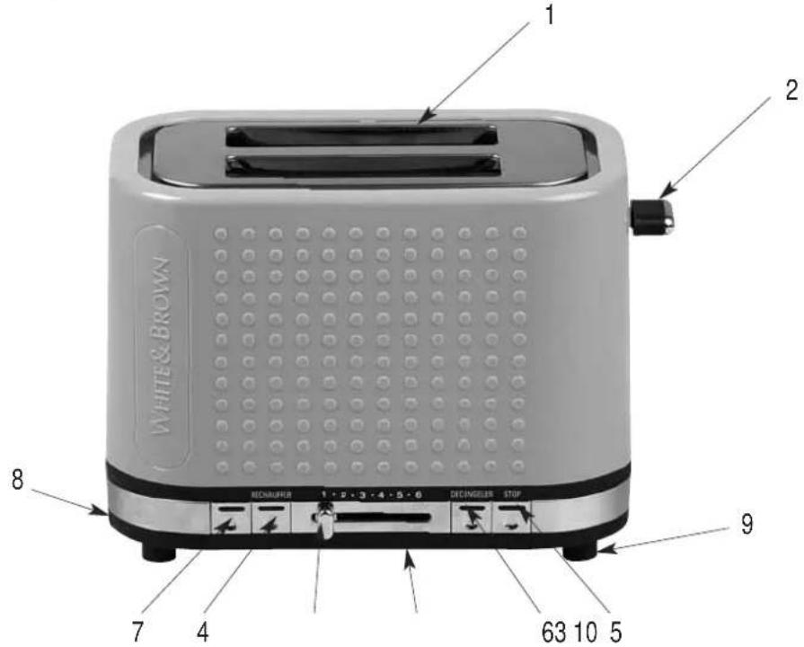 WHITE AND BROWN TA 623 - Description de l'appareil - 1