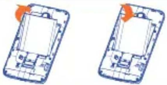 TCL J610 - 安装或取出电池 - 1