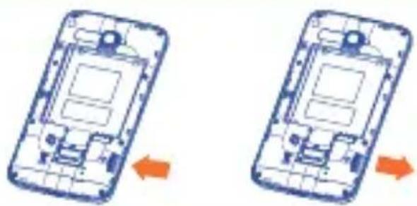 TCL J610 - 插入或取出SD卡 - 1