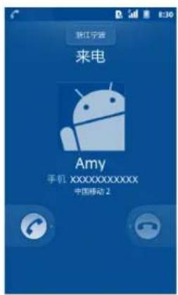 TCL A988 - 接听或拒绝电话 - 1