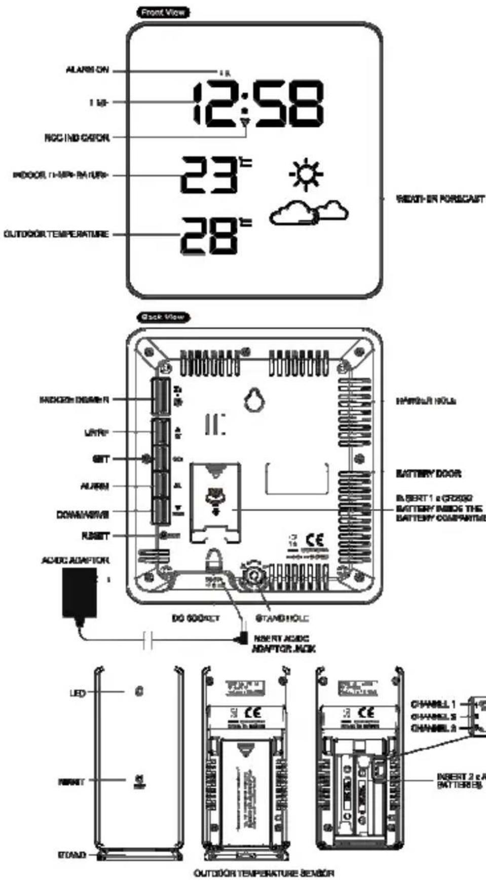 TECHNOLINE WS6825 - WS6825 - MANUAL D'INSTRUCTIONS - 1