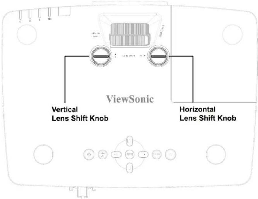 VIEWSONIC PRO9800WUL - lonsfhtus使投映画像の位置を調整る - 1