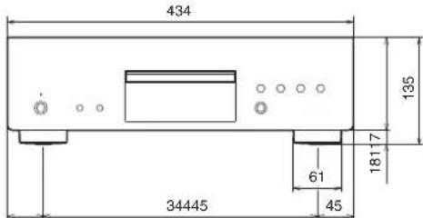 DENON DCD1600NE - Dimensions (Unite : mm) - 3