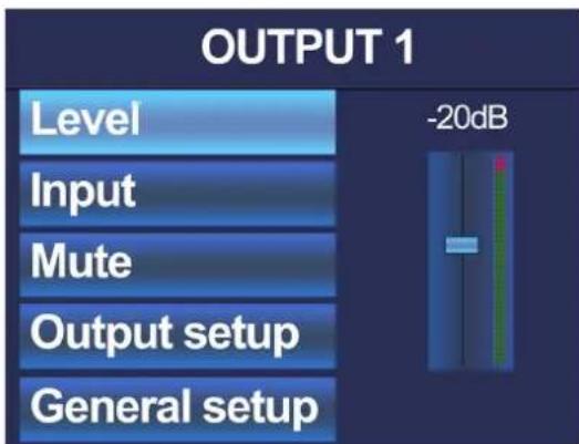 Audac SMQ750 - Menu des paramètres - 1