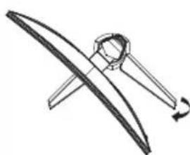 MSI Optix MAG24C - Adjustment of Rotation Angle - 3