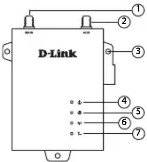 D-LINK DWM312 - Pannello superiore - 1