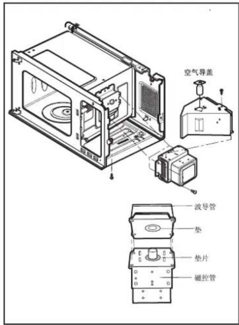 LG MS2355TW - G、高压电容器与二极管的拆卸 - 2
