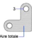 AUTODESK AutoCAD 2010 - Exemple : soustraction d'aires d'un total - 3