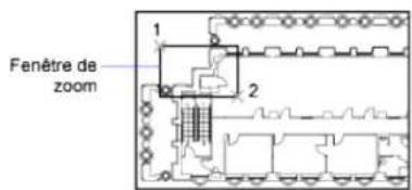 AUTODESK AutoCAD 2010 - Agrandissement d'une zone rectangulaire identifiée - 1