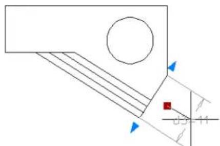 AUTODESK AutoCAD 2010 - Modification de contraintes dimensionnelles à l'aide des poignées - 2