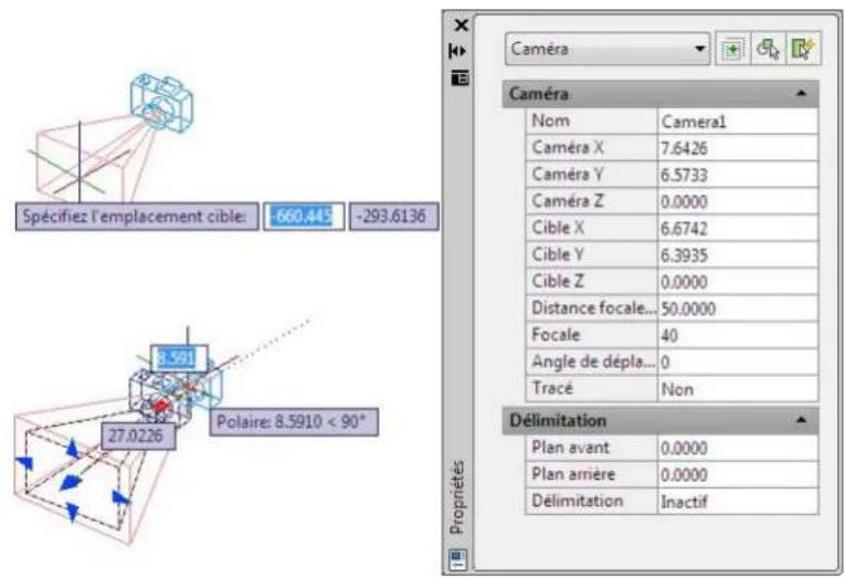 AUTODESK AutoCAD 2010 - Modification des propriétés d'uneamera - 4
