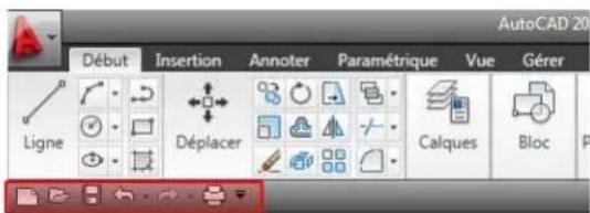 AUTODESK AutoCAD 2010 - Déplacer la barre d'outils d'accès rapide - 1