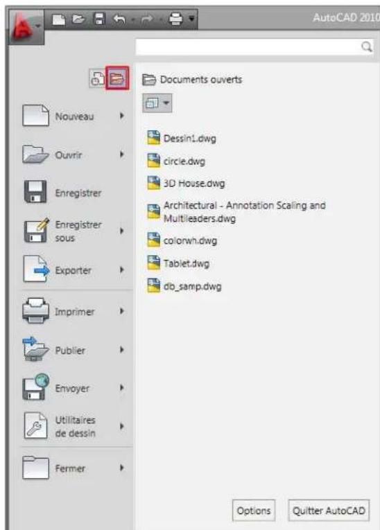 AUTODESK AutoCAD 2010 - Documents actuellement ouverts - 1
