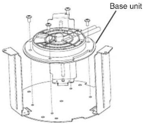 PANASONIC WVQ126 - Attach the base unit or the camera mounting bracket to the camera mounting stage. - 1