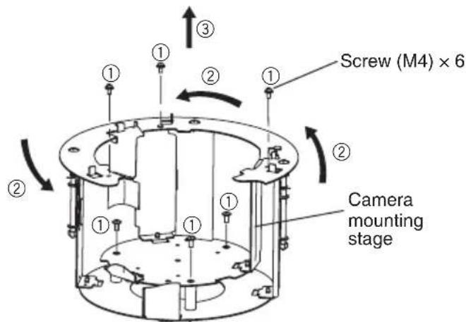 PANASONIC WVQ126 - Install two anchor bolts (M10 recommended) into the concrete ceiling.2. - 5
