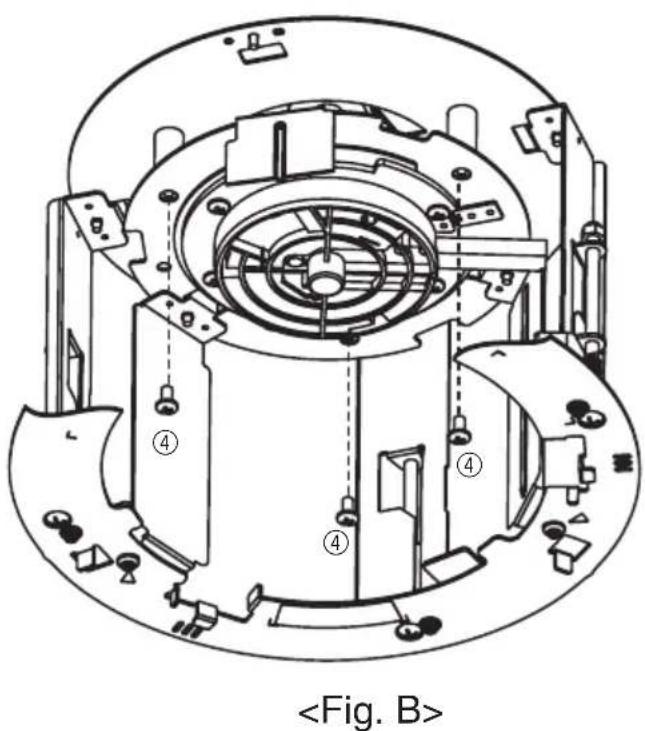 PANASONIC WVQ126 - Mount the camera mounting stage on the mounting chassis. - 2