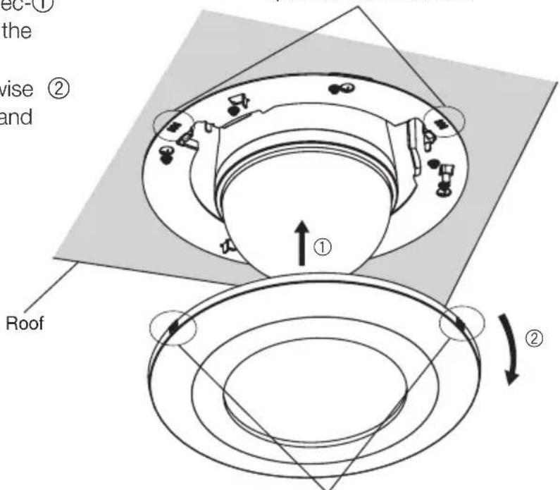 PANASONIC WVQ126 - Mount the decorative cover. - 1