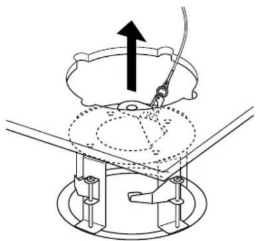 PANASONIC WVQ126 - Insert the mounting chassis into the hole made in Step 1. - 1