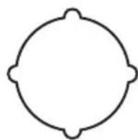 PANASONIC WVQ126 - Placer le gabarit a (accessoire) contre le 1. plafond et percer un trou. - 1