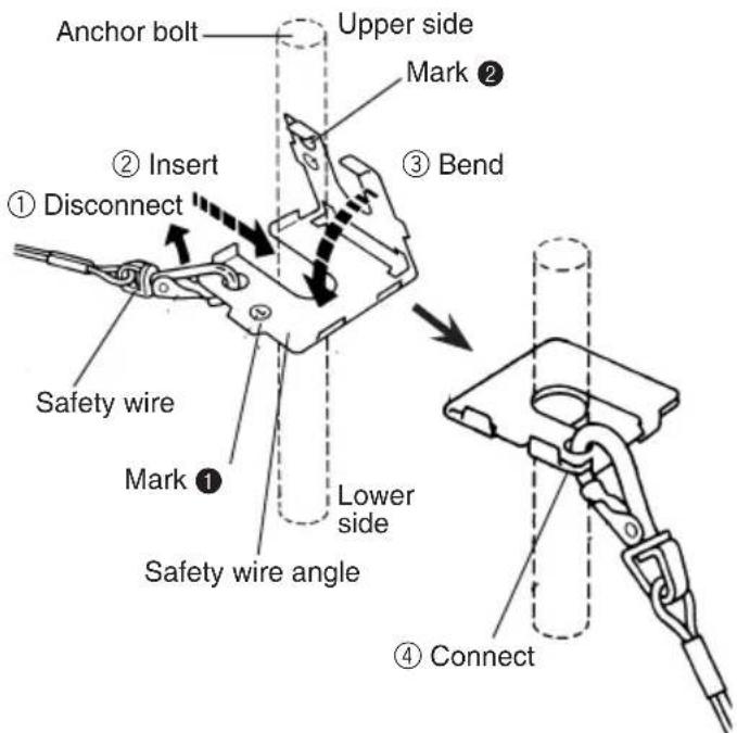 PANASONIC WVQ126 - Install two anchor bolts (M10 recommended) into the concrete ceiling.2. - 2