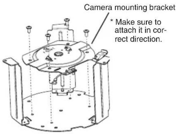 PANASONIC WVQ126 - Attach the base unit or the camera mounting bracket to the camera mounting stage. - 2