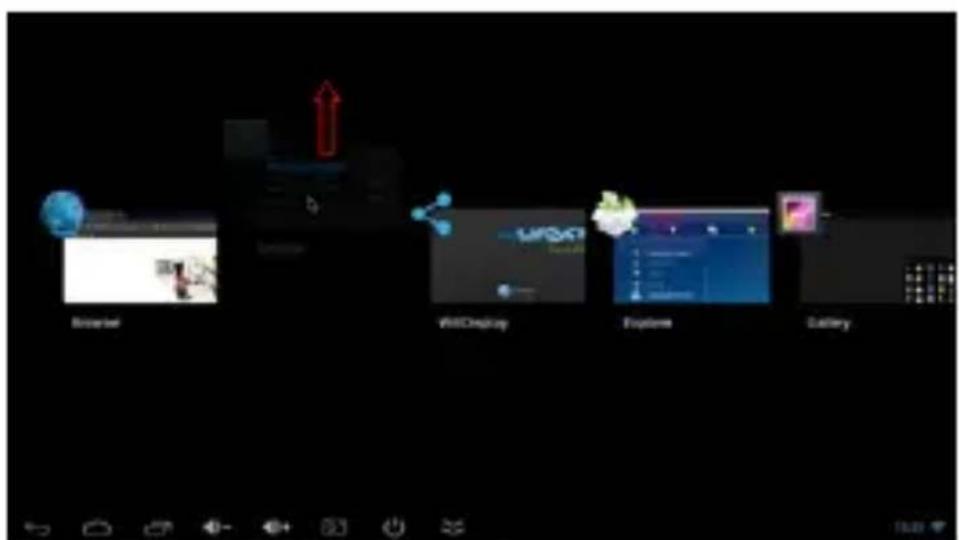 Billow MD03TV - Como cerrar aplicaciones - 1