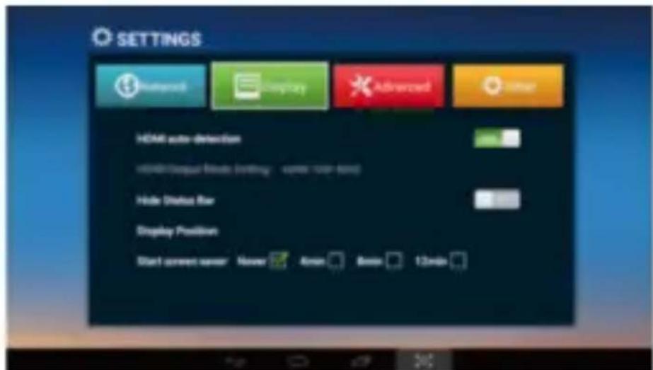 Billow MD05TV - Ajustes de Pantalla (Display) - 1