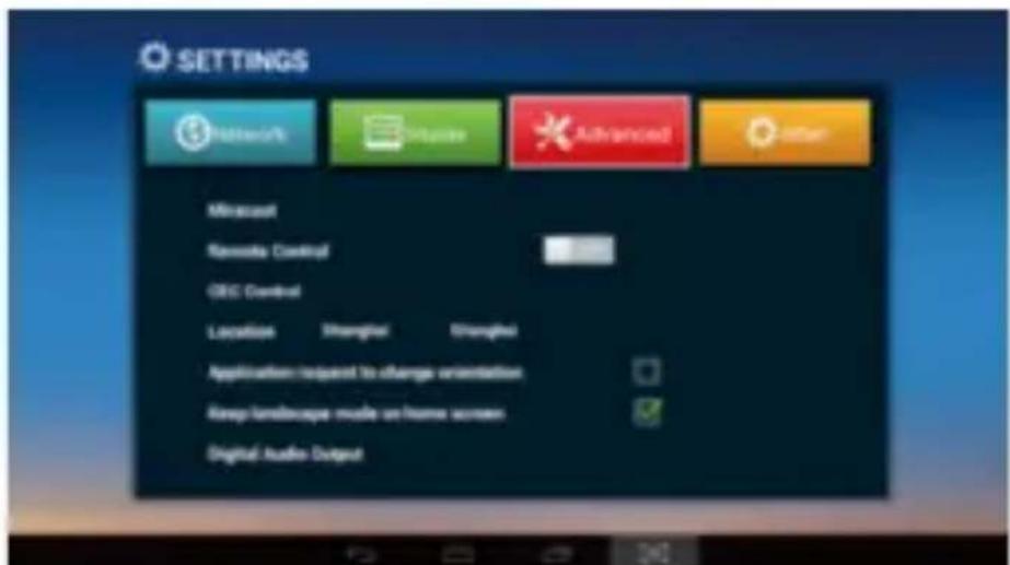 Billow MD05TV - Advanced settings (Advanced) - 1