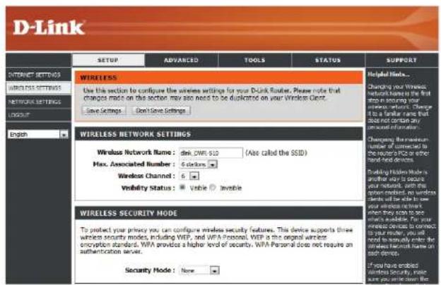 D-LINK DWR510 - Configuration manuelle du réseau sans fil - 1