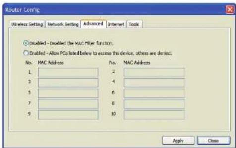 D-LINK DWR510 - Paramètres avancés - 1