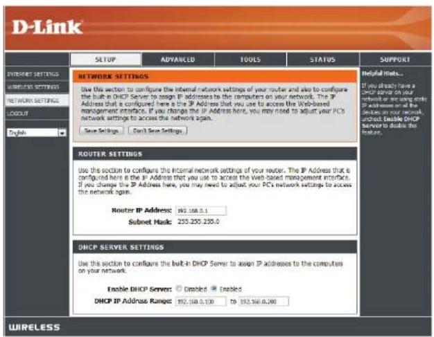 D-LINK DWR510 - Configuration du réseau - 1