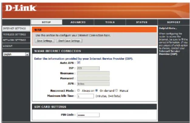 D-LINK DWR510 - Mode Routeur : Utilitaire de configuration Web - 6